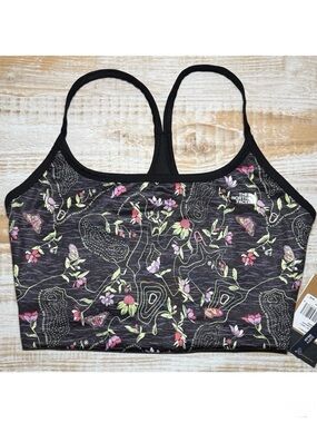 The North Face Women's Dune Sky Tanklette In Black Floral Print in Size Large